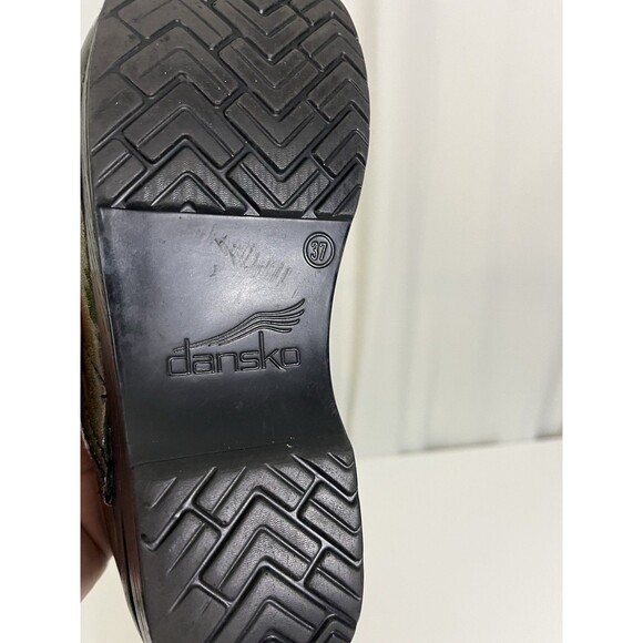 Dansko Shoes Womens 37 6.5-7 Nursing Clogs Prism Iridescent Green Patent Leather - Picture 10 of 10